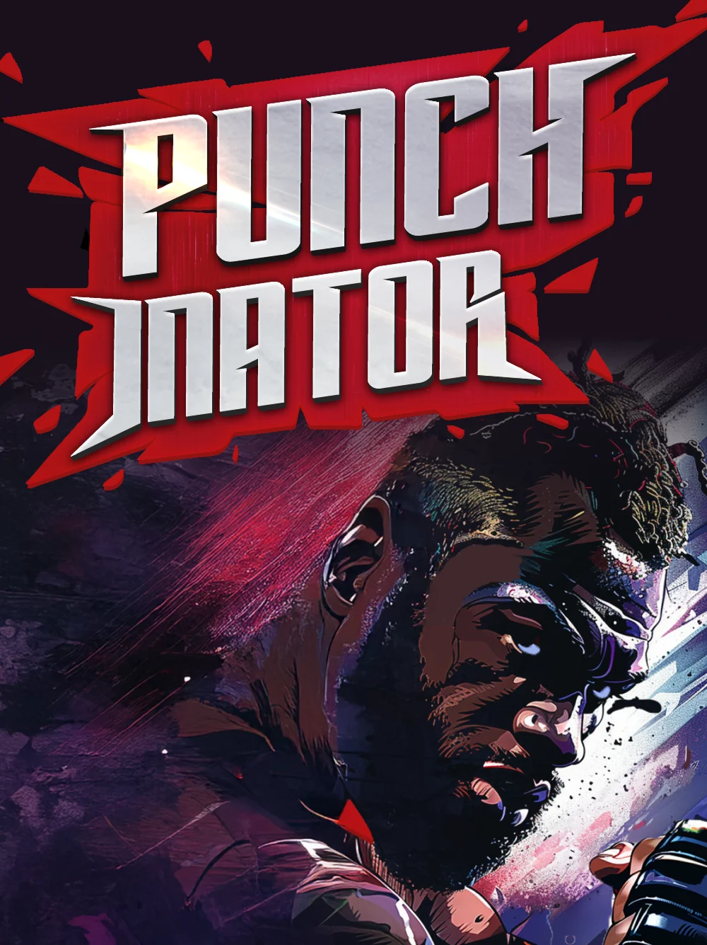 Juego arcade de acción con energía intensa y color fuerte.