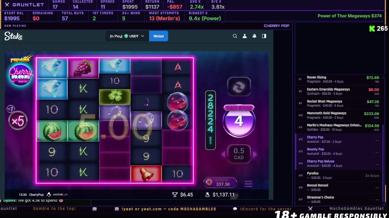 Tarjeta de casino con diseño moderno y paleta nocturna.